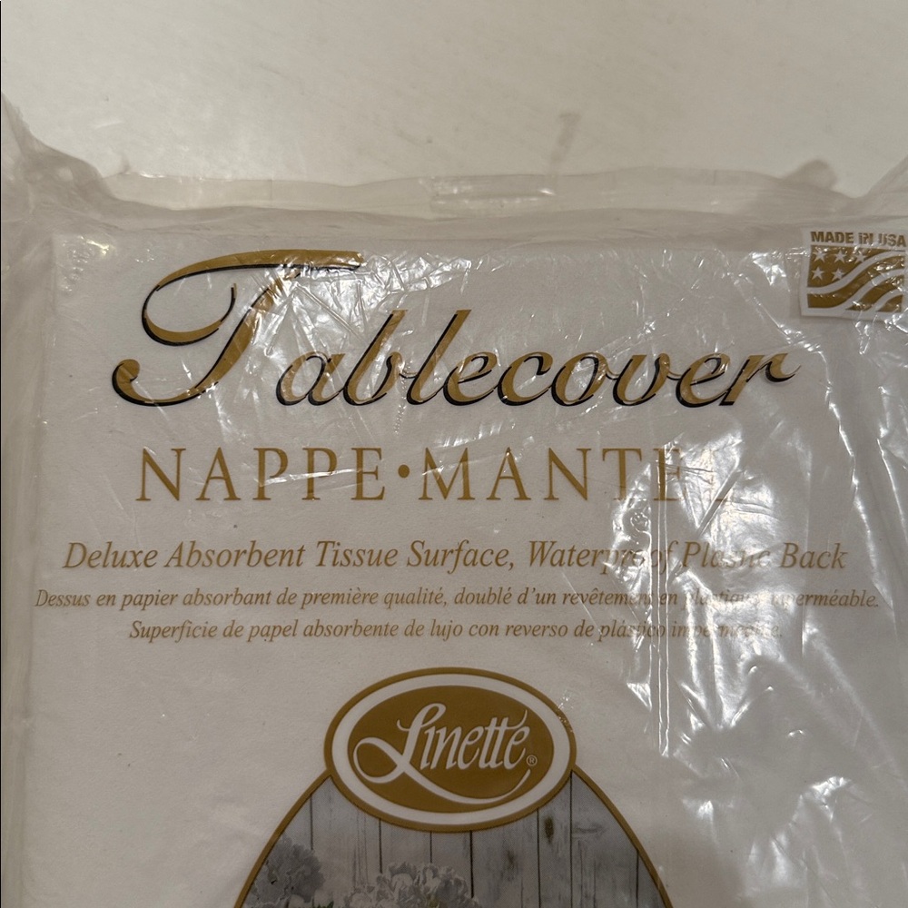 Ivette White Tablecovers 7 Piece Package NWT SEALED IN PACKAGING